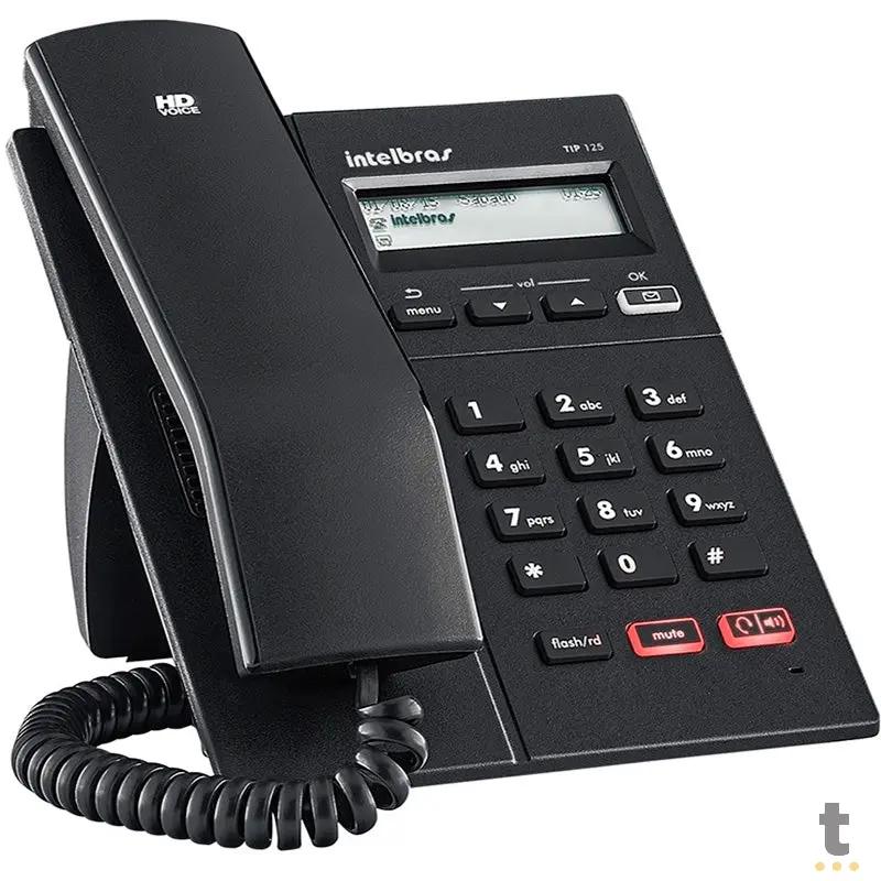 Telefone Voip Ip Intelbras Tip 125i Preto Display Viva Voz Hd - 4201250 Truedata